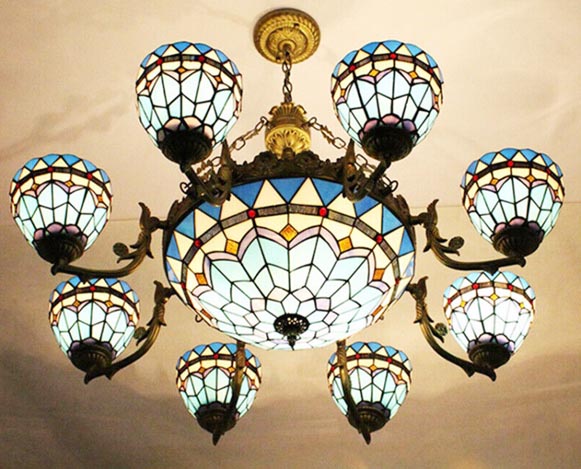 Lámpara de araña Tiffany LED fábrica