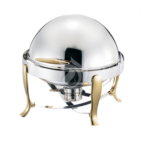Runder Rolltop-Rechaud aus Edelstahl KF-8044 