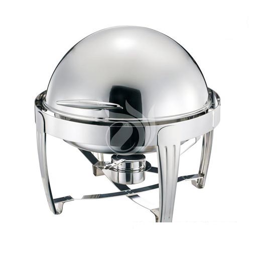 Runder Rolltop-Rechaud aus Edelstahl KF-8051 