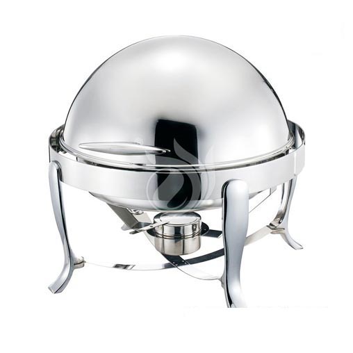 Runder Rolltop-Rechaud aus Edelstahl KF-8131 