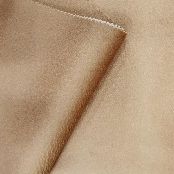 100% cashmere camel color water ripple coat fabric