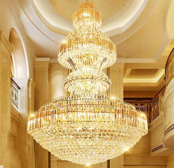 customization hotels villa chandeliers high ceiling lighting Modern led chandelier