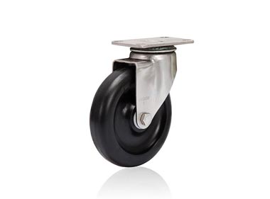 Thép Không Gỉ Hàng Đầu Tấm Caster-Xoay & Cứng Nhắc